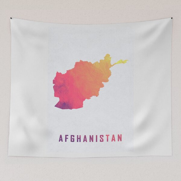 Item preview, Colorful Artistic Map Of Afghanistan With Gradient Hues In Abstract Style designed and sold by Jerhus.