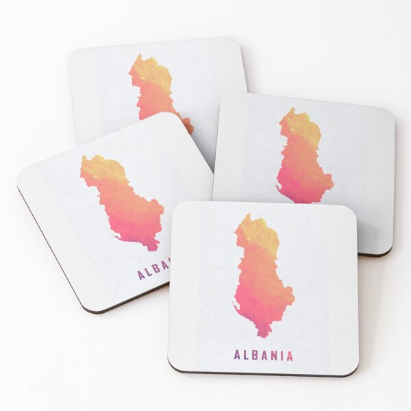 Item preview, Colorful Artistic Map Of Albania With Gradient Hues In Abstract Style designed and sold by Jerhus.