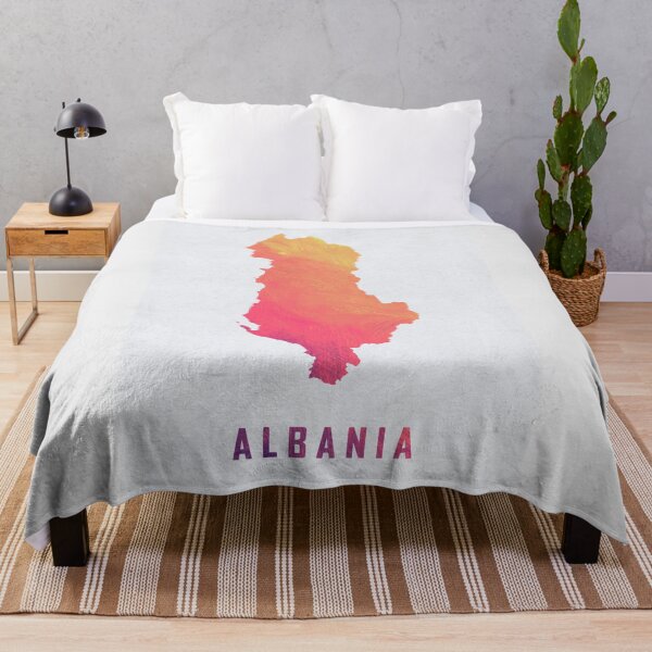 Item preview, Colorful Artistic Map Of Albania With Gradient Hues In Abstract Style designed and sold by Jerhus.