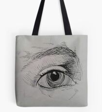 Ink drawing of an eye Tote Bag