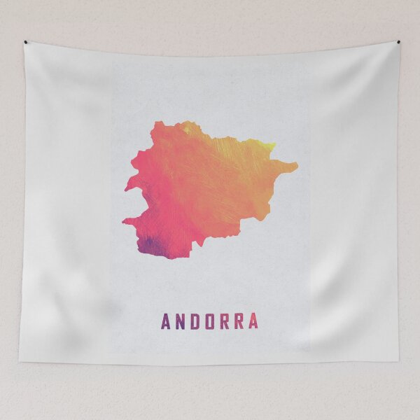 Item preview, Colorful Artistic Map Of Andorra With Gradient Hues In Abstract Style designed and sold by Jerhus.