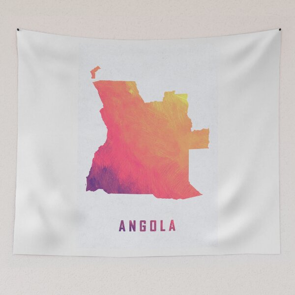 Item preview, Colorful Artistic Map Of Angola With Gradient Hues In Abstract Style designed and sold by Jerhus.