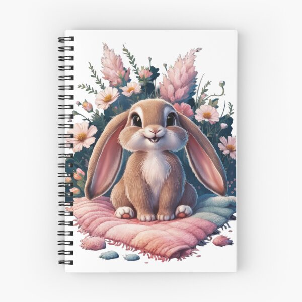 Item preview, Happy Bunny in a Floral Blanket designed and sold by TheCreativeA.