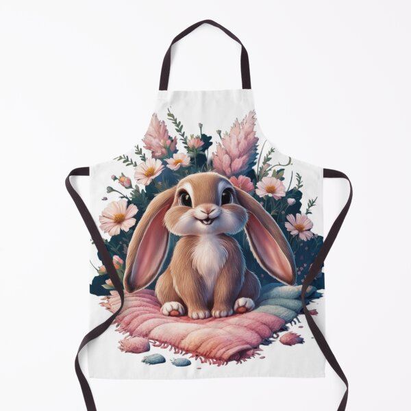 Item preview, Happy Bunny in a Floral Blanket designed and sold by TheCreativeA.