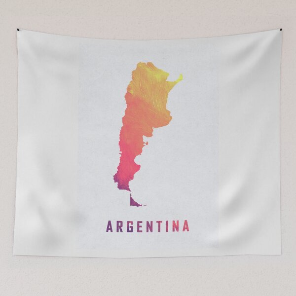 Item preview, Colorful Artistic Map Of Argentina With Gradient Hues In Abstract Style designed and sold by Jerhus.