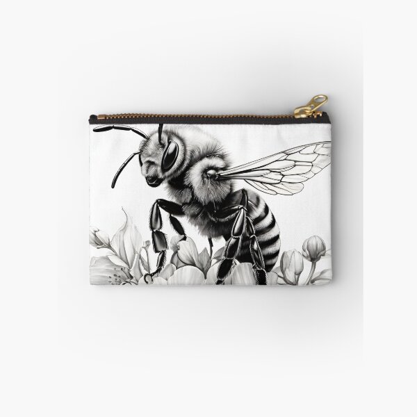 Item preview, Black and white Bee pencil drawing designed and sold by Pencil-Art.