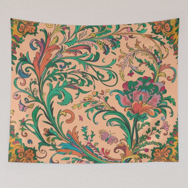 Item preview, european dynasties inspired intricate floral pattern  designed and sold by metebf.