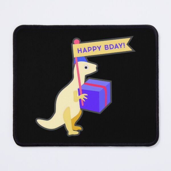 Item preview, Cheerful Kangaroo Holding Happy Birthday Sign and Gift illustration designed and sold by Luxuriously.