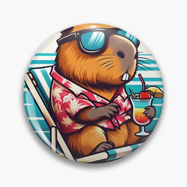 Item preview, capybara on vacation designed and sold by SophiaOnePiece.