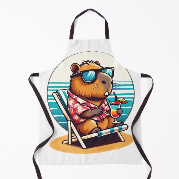 Item preview, capybara on vacation designed and sold by SophiaOnePiece.