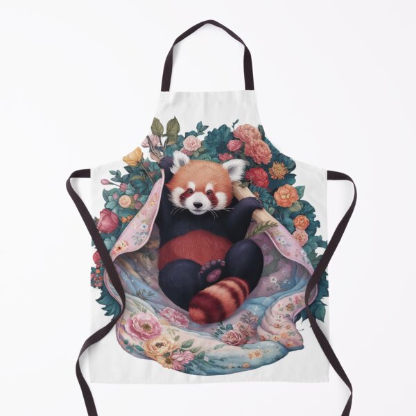 Item preview, Cozy Red Panda with Floral Accents designed and sold by TheCreativeA.
