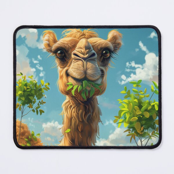 Item preview, Camel munching greenery in desert designed and sold by palmyst.