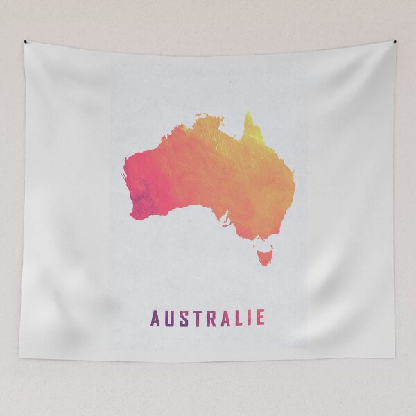 Item preview, Colorful Artistic Map Of Australia With Gradient Hues In Abstract Style designed and sold by Jerhus.