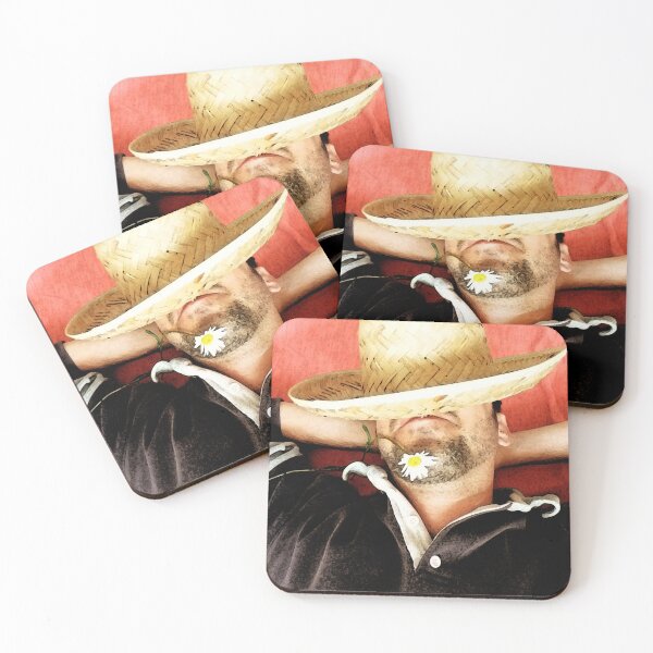 Item preview, Photography portrait of zen man with straw hat designed and sold by Carré Comme Orange.