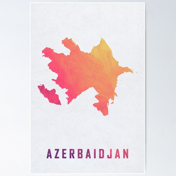 Item preview, Colorful Artistic Map Of Azerbaijan With Gradient Hues In Abstract Style designed and sold by Jerhus.