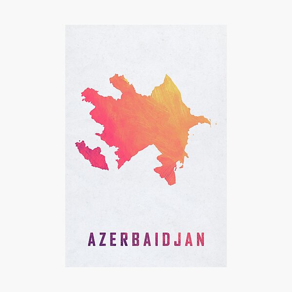 Item preview, Colorful Artistic Map Of Azerbaijan With Gradient Hues In Abstract Style designed and sold by Jerhus.