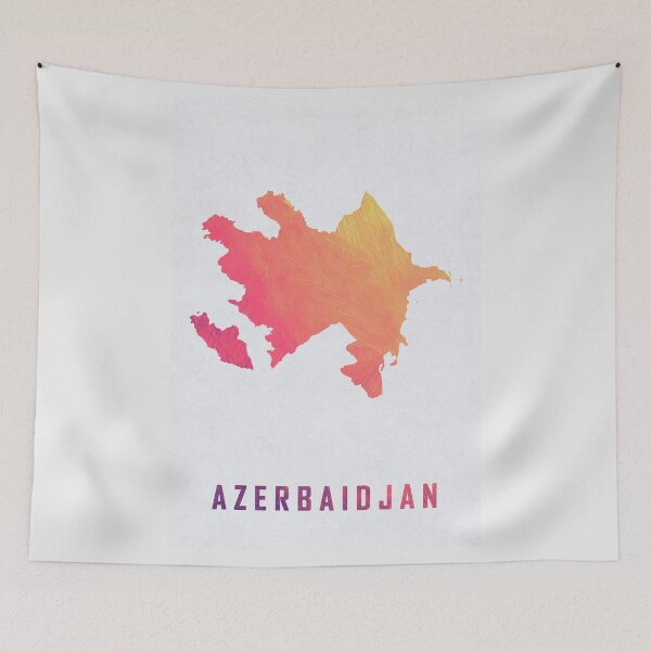 Item preview, Colorful Artistic Map Of Azerbaijan With Gradient Hues In Abstract Style designed and sold by Jerhus.