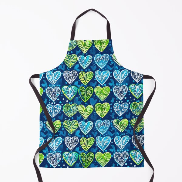 Item preview, Indian block print blue and green leaves designed and sold by SmarterThingz.