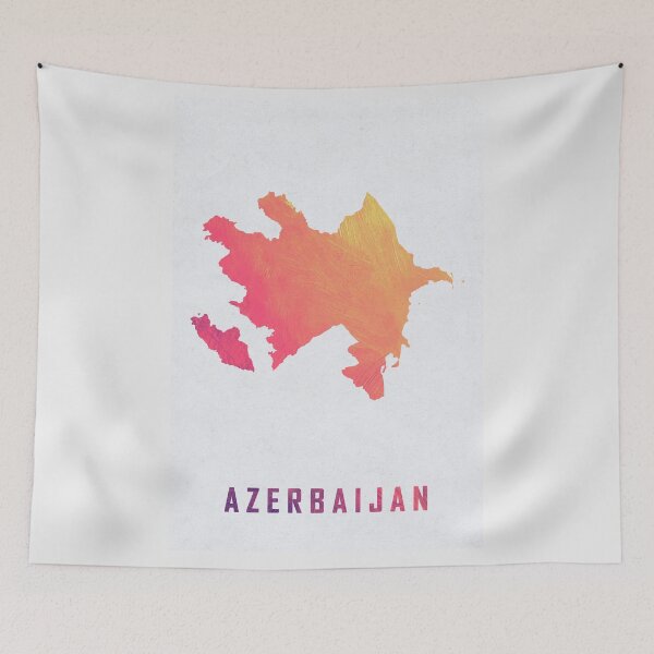 Item preview, Colorful Artistic Map Of Azerbaijan With Gradient Hues In Abstract Style designed and sold by Jerhus.