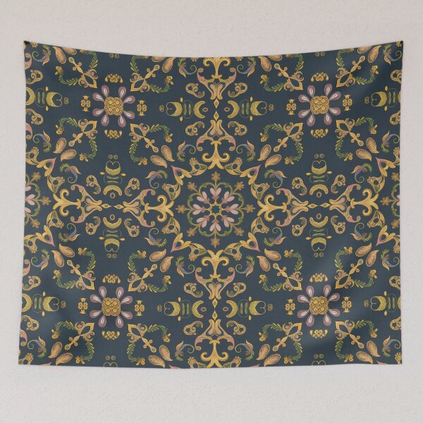 Item preview, european dynasties inspired intricate floral pattern  designed and sold by metebf.