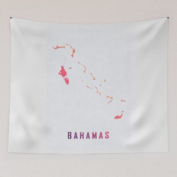 Item preview, Colorful Artistic Map Of The Bahamas With Gradient Hues In Abstract Style designed and sold by Jerhus.