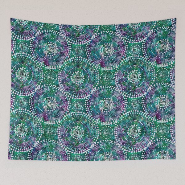 Item preview, Purple and green Indian style hippy tie dye pattern designed and sold by SmarterThingz.