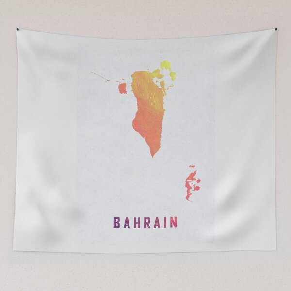 Item preview, Colorful Artistic Map Of Bahrain With Gradient Hues In Abstract Style designed and sold by Jerhus.