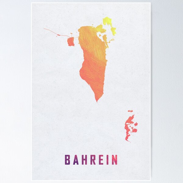 Item preview, Colorful Artistic Map Of Bahrain With Gradient Hues In Abstract Style designed and sold by Jerhus.