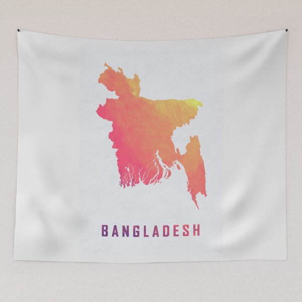 Item preview, Colorful Artistic Map Of Bangladesh With Gradient Hues In Abstract Style designed and sold by Jerhus.