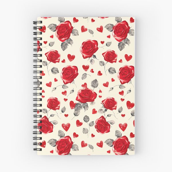 Item preview, Red Roses & Hearts Pattern designed and sold by amortka.