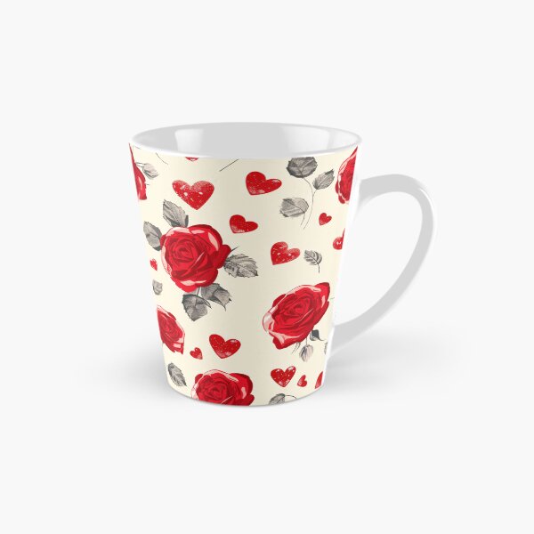 Item preview, Red Roses & Hearts Pattern designed and sold by amortka.
