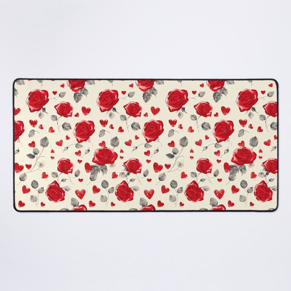 Item preview, Red Roses & Hearts Pattern designed and sold by amortka.