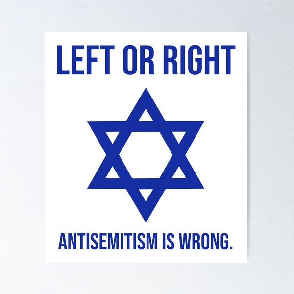 Item preview, Left or right antisemitism is wrong.  designed and sold by Rachel the Artist .