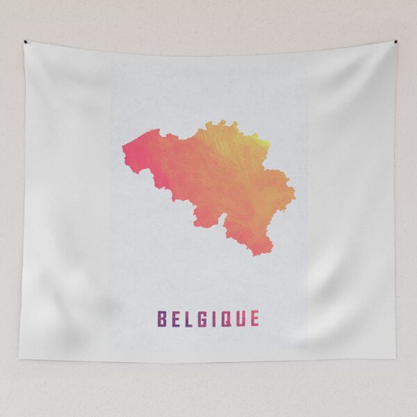Item preview, Colorful Artistic Map Of Belgium With Gradient Hues In Abstract Style designed and sold by Jerhus.
