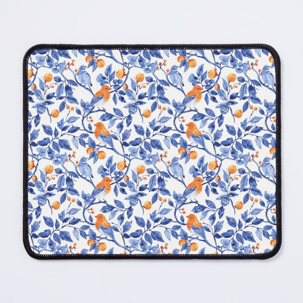 Item preview, Indian block print, finches among the trees designed and sold by SmarterThingz.