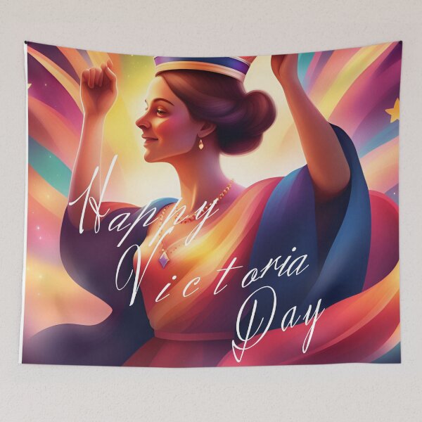 Item preview, Happy Queen Victoria Day: Vibrant Colors, Stars, Maple Leaves, and Fireworks Celebration designed and sold by InspiredCreatives.