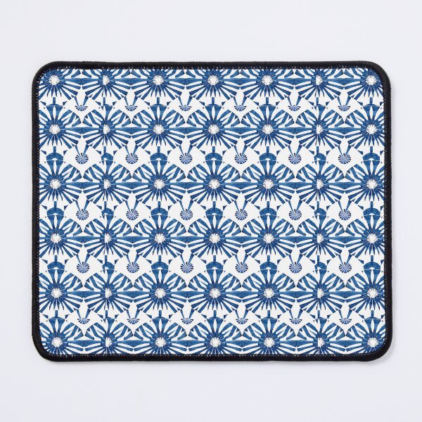 Item preview, Blue and white  Indian block print pattern designed and sold by SmarterThingz.