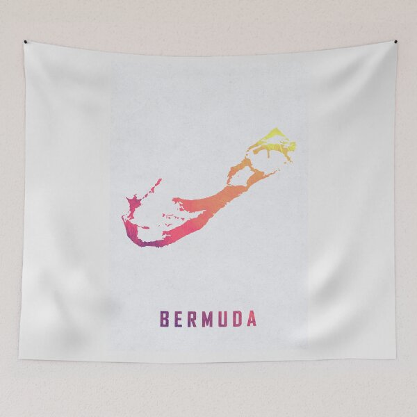 Item preview, Colorful Artistic Map Of Bermuda With Gradient Hues In Abstract Style designed and sold by Jerhus.