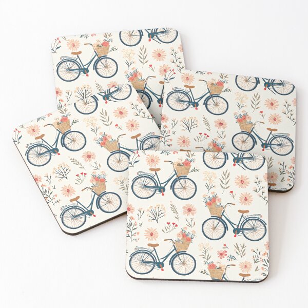 Item preview, Vintage Bicycle Floral Basket Pattern designed and sold by amortka.
