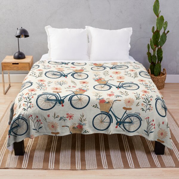 Item preview, Vintage Bicycle Floral Basket Pattern designed and sold by amortka.