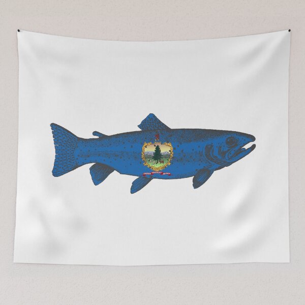 Item preview, Fish Vermont Flag Trout designed and sold by Esskay Designs.