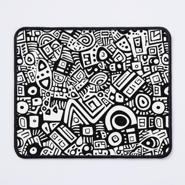 Item preview, Black & White Craft Art Doodle Vector Pattern designed and sold by amortka.