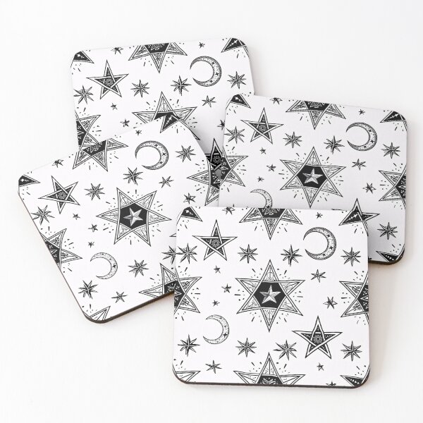 Item preview, Wiccan Star Line Art Print designed and sold by amortka.