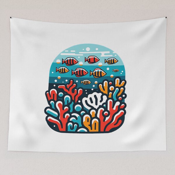 Item preview, Coral and fish designed and sold by Buyfastcart.