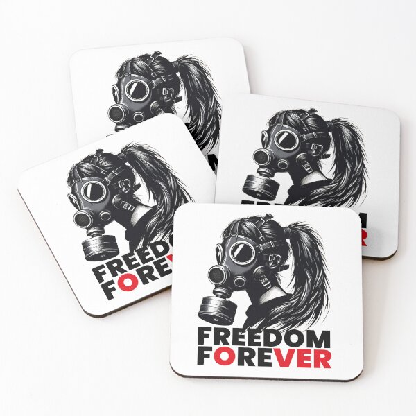 Item preview, Freedom Forever- Girl Wearing Gas Mask designed and sold by SloganArtist.