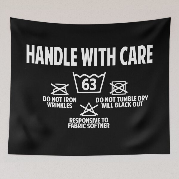 Item preview, Handle with care funny laundry care instruction 63rd birthday  designed and sold by giftfromheart.