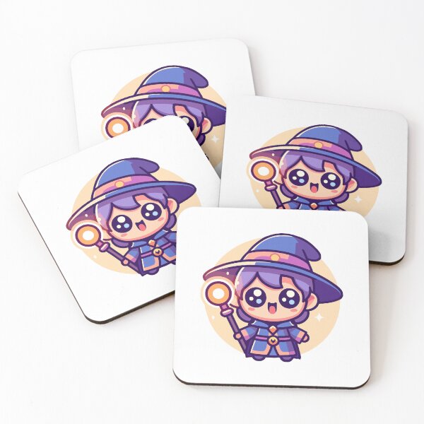 Item preview, Cute Kawaii Wizard with Staff - Magical Cartoon Character designed and sold by Akioos.