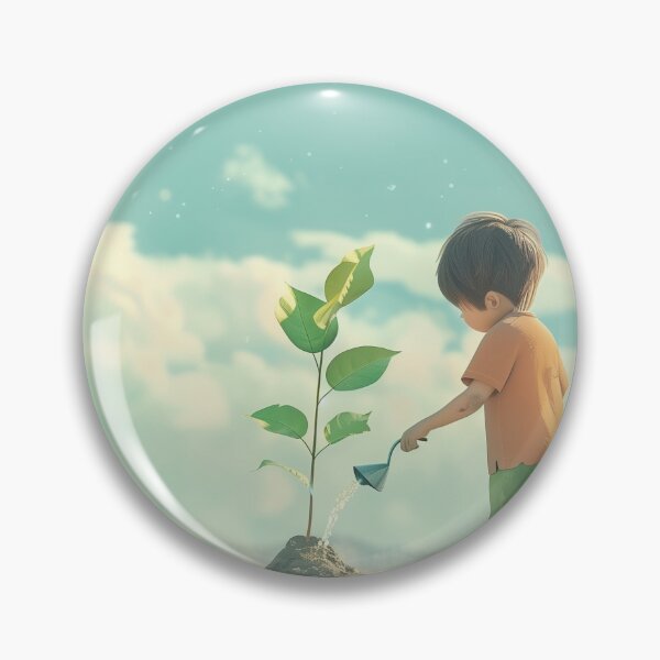 Item preview, Child watering plant in sandy landscape designed and sold by palmyst.