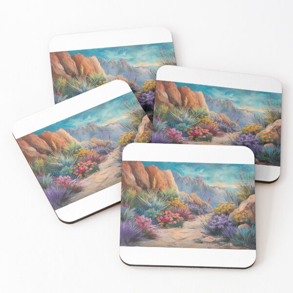 Item preview, Desert canyon with colorful wildflowers designed and sold by palmyst.
