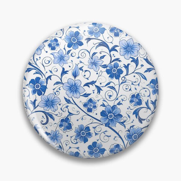 Item preview, Blue White Floral Pattern Design designed and sold by amortka.